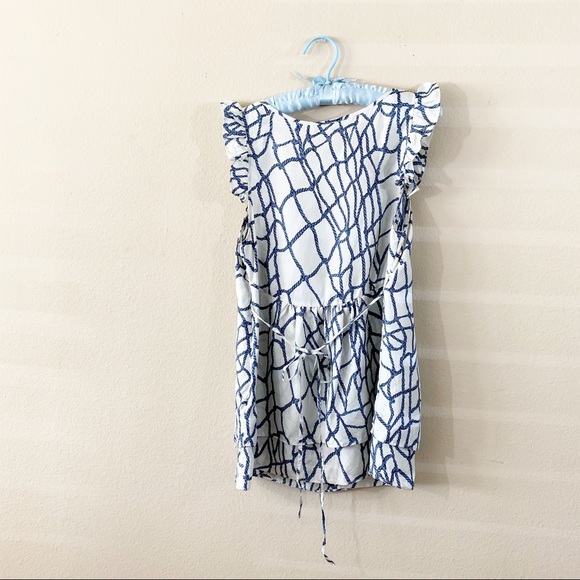 Anthropologie Lil Fissured Shell Nautical Silk Top - Picture 3 of 7